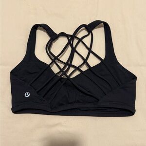 lululemon athletica Black Strappy Back Sports Bra